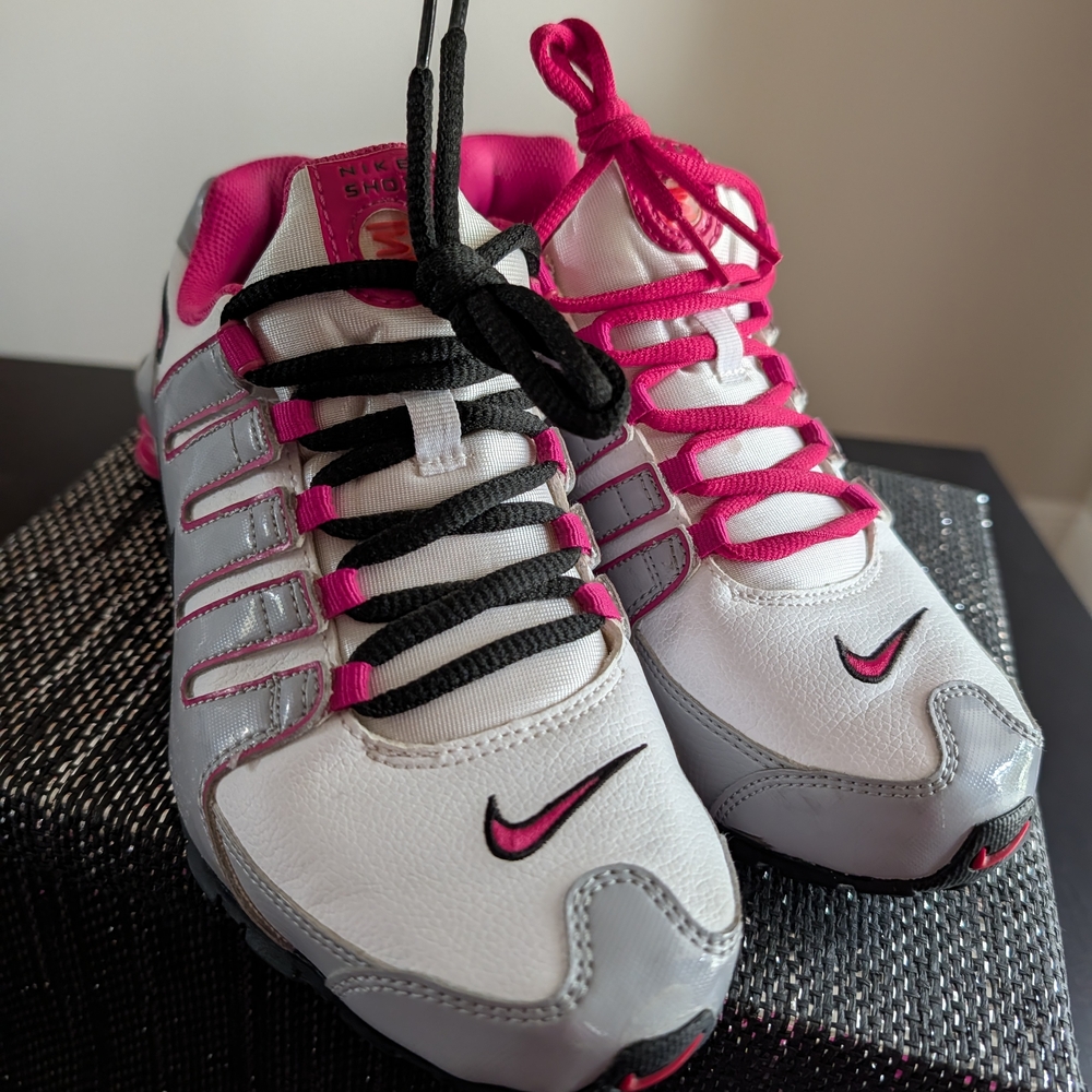 Nike White and Pink Athletic Shoes